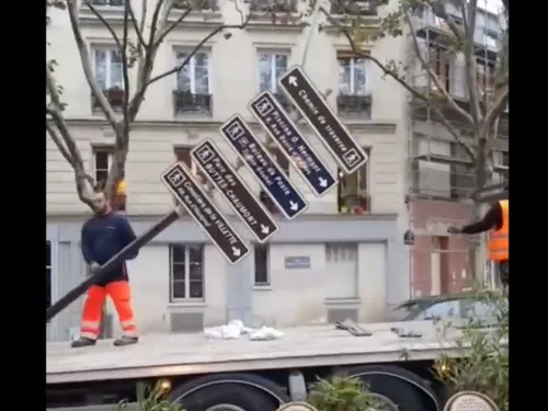 Paris : un vrai faux panneau « Chemin de traverse » remplacé dans...